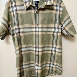 Vintage O'NEILL Mens L Green Plaid Button-up shirt. CA life,Y2K, skater,surf,
